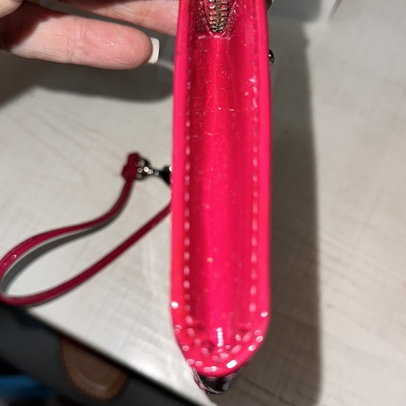 Authentic COACH Julia wristlet zippy wallet rare pink raspberry patent leather - Picture 11 of 17